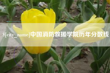 东台中国消防救援学院历年分数线