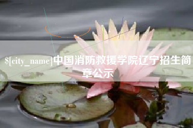 东台中国消防救援学院辽宁招生简章公示