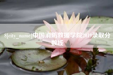 东台中国消防救援学院2019录取分数线