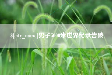 东台男子5000米世界纪录告破