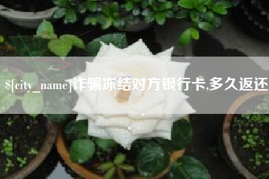 东台诈骗冻结对方银行卡,多久返还