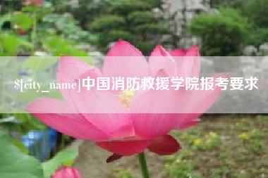 东台中国消防救援学院报考要求