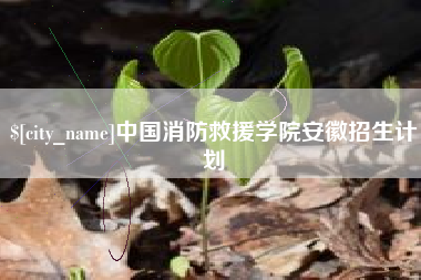 东台中国消防救援学院安徽招生计划