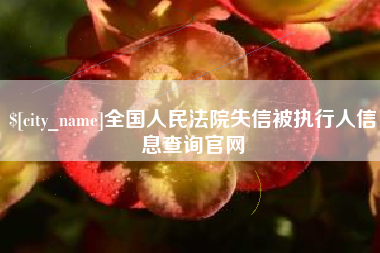 东台全国人民法院失信被执行人信息查询官网