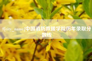 东台中国消防救援学院历年录取分数线