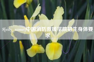 东台中国消防救援学院招生身体要求