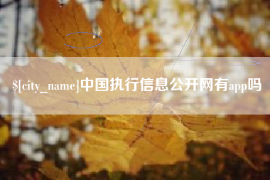 东台中国执行信息公开网有app吗