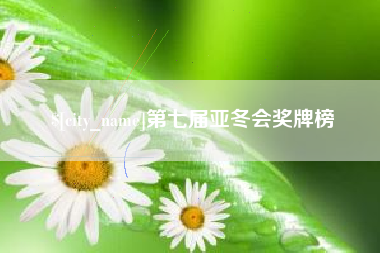 东台第七届亚冬会奖牌榜