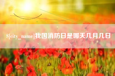 东台我国消防日是哪天几月几日