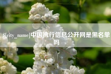东台中国执行信息公开网是黑名单吗