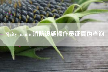 东台消防设施操作员证真伪查询