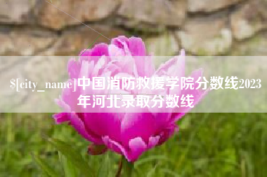 东台中国消防救援学院分数线2023年河北录取分数线