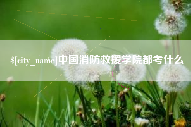 东台中国消防救援学院都考什么
