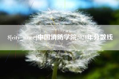 东台中国消防学院2024年分数线