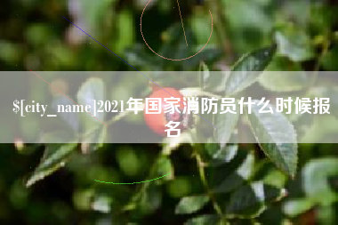 东台2021年国家消防员什么时候报名
