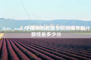 东台中国消防救援学院河南录取分数线是多少分