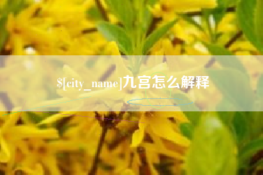 东台九宫怎么解释