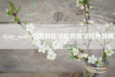 东台中国消防学院救援学院分数线